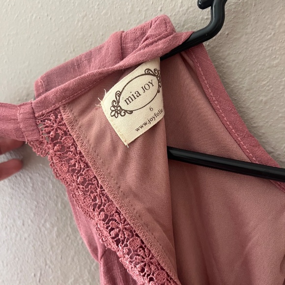 Joyfolie Briley Dress Dusty Rose Sz 6 - Picture 10 of 13
